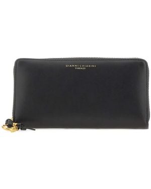 Gianni Chiarini Zip Leather Wallet - Black