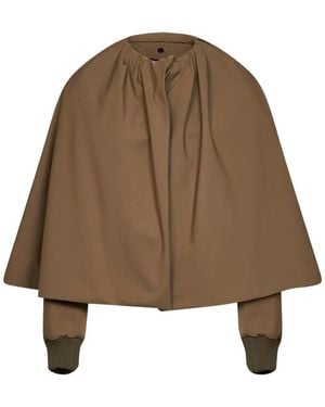 Balenciaga Bomber Cape - Natural