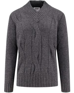 Alpha Industries Pullover mit Zopfmuster - Grau
