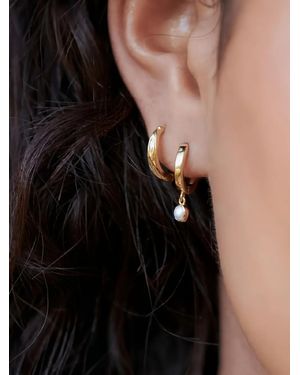 Daisy London パール フープピアス - ブラック