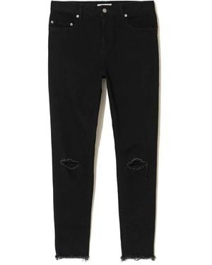Undercover Frayed-Detail Zip-Pockets Jeans - Black