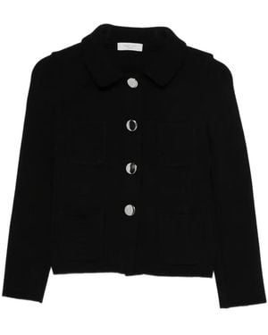 Charlott ポケットボタンジャケット - ブラック