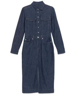 7 For All Mankind Vestido midi vaquero - Azul