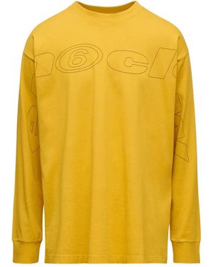 MM6 by Maison Martin Margiela Graphic-Print Long-Sleeve T-Shirt - Yellow