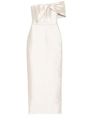 Amsale サテン ドレス - ホワイト