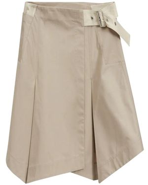 3.1 Phillip Lim Belted Pleated Midi Skirt - Natural