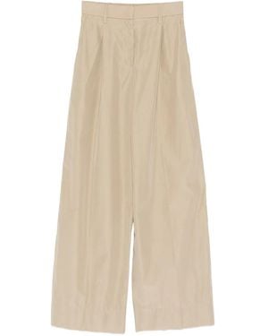 forte_forte Cotton Blend Trousers - Natural