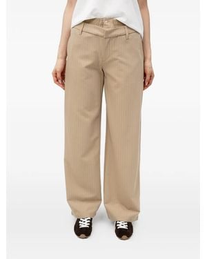 HUGO Pinstripe Back-Pocket Pants - Natural