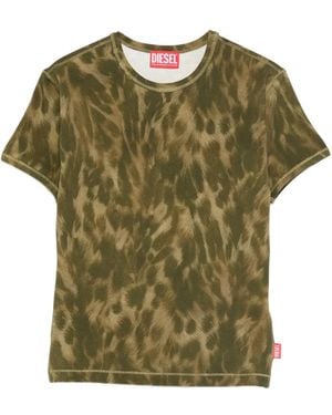 DIESEL Printed T-Shirt - Green