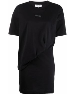 KENZO Logo-Printed T-Shirt Dress - Black