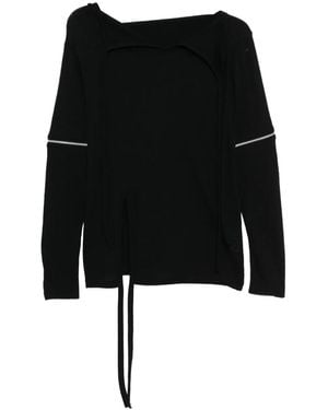 Yohji Yamamoto Asymmetrisches Oberteil - Schwarz