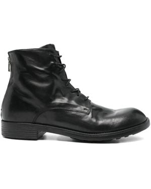 Officine Creative Diary 010 Lace-Up Zip Boots - Black