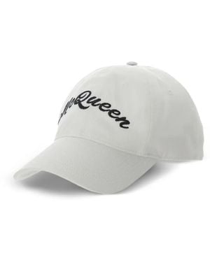 McQueen アレキサンダー・マックイーン エンブロイダリー キャップ - ホワイト