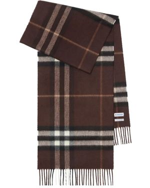 Burberry Cashmere Check Scarf - Brown