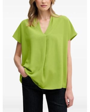 Joseph Ribkoff V-Neck Short-Sleeve Blouse - Green