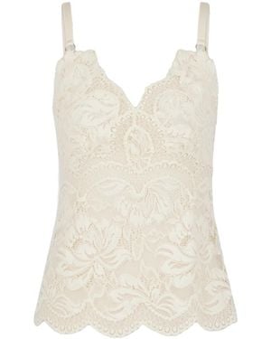 Rabanne Lace Tank Top - White