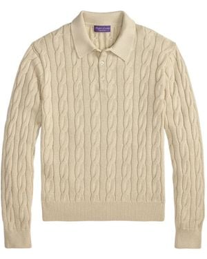 Ralph Lauren Cable-knit Polo Sweater - ホワイト