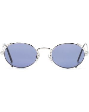 Jean Paul Gaultier The Silver 55-3175 ラウンド サングラス - ブルー