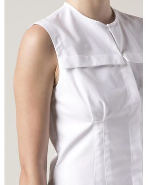 McQueen Mouwloze Gelaagde Blouse - Wit