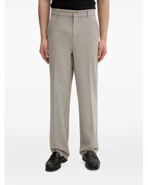 Les Deux Check-Pattern Tailored Trousers - Grey