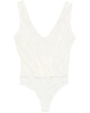 Imperial Lace V-Neck Top - White