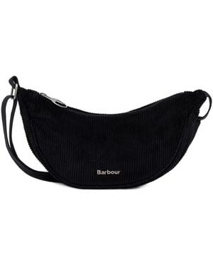 Barbour Mia Corduroy Curved Mini Cross Body Bag - Black