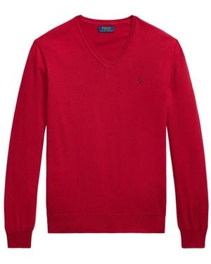 Polo Ralph Lauren V-Neck Logo-Embroidered Jumper