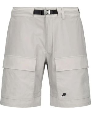 K-Way Belted Cargo Shorts - Grey
