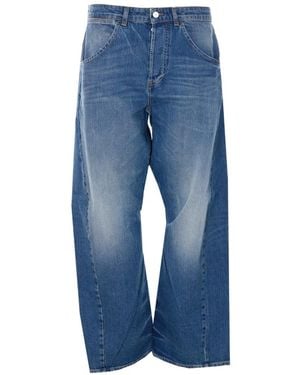 AMISH Slub Wrinkled Jeans - Blue