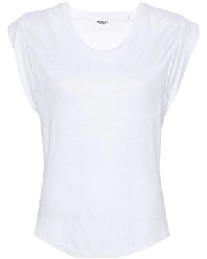 Isabel Marant Kotty リネン Tシャツ - ホワイト