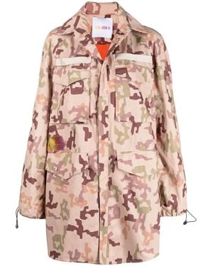 The Attico Camouflage-Print Parka - Pink