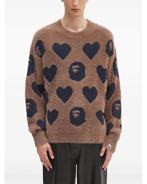 A Bathing Ape Maglione Con Applicazione - Grigio