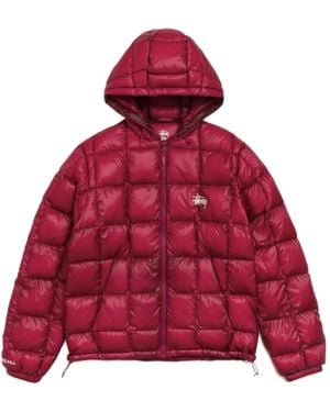 Stussy Gesteppte Kapuzenjacke - Rot