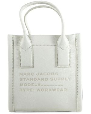 Marc Jacobs Logo-Embossed Leather Tote Bag - White