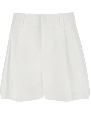 FEDERICA TOSI Pleat-Detail Shorts - White