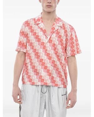 AWAKE NY Logo-Detail Short-Sleeve Shirt - Red
