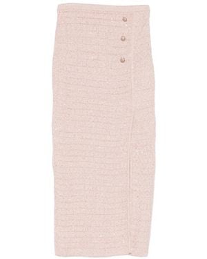 Alessandra Rich Falda Midi Con Botones - Rosa