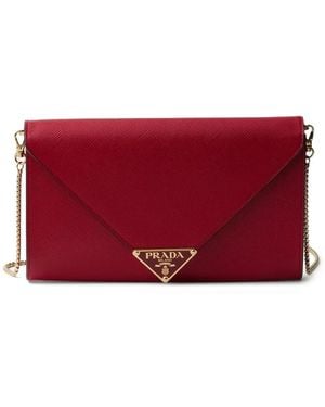 Prada Mini-Tasche Aus Saffiano-Leder - Rot