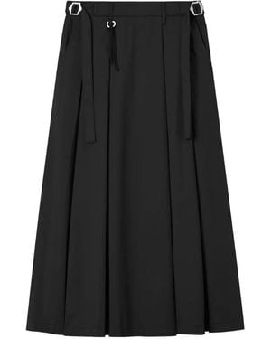 Izzue Falda Con Pliegues - Negro