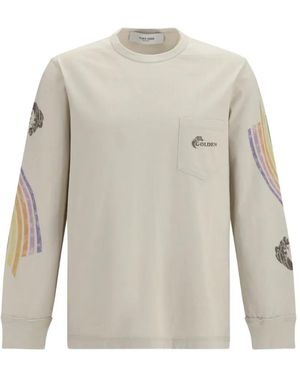 Golden Goose Graphic-Print Long-Sleeve T-Shirt - White