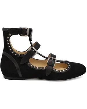 Jimmy Choo Hartley Stud-Embellished Ballet Flats - Black