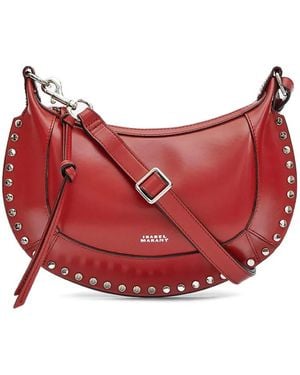 Isabel Marant Oskan Moon Crescent Shoulder Bag - Red