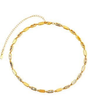 Lady D World Geolink Choker Necklace - Metallic