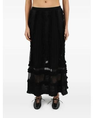 Ulla Johnson Jupe Vivian À Volants - Noir