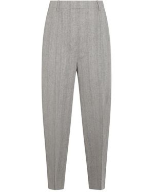 Loro Piana シルクストレートパンツ - グレー
