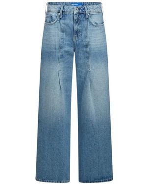 KARL LAGERFELD Jean Ample À Design Plissé - Blue