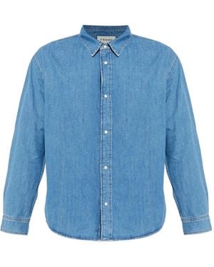 FRAME Buttoned Cotton Shirt - Blue