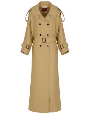Gucci ダブルトレンチコート - ナチュラル