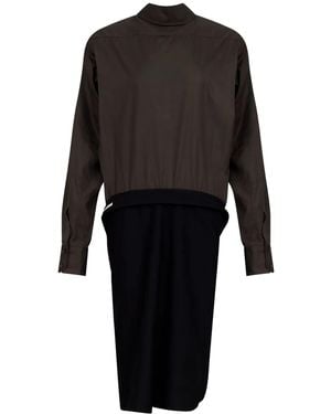 Maison Margiela Paneled Midi Dress - Black