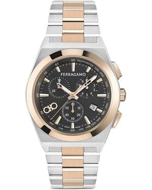 Ferragamo Vega Upper East Chrono 42Mm Watch - Metallic